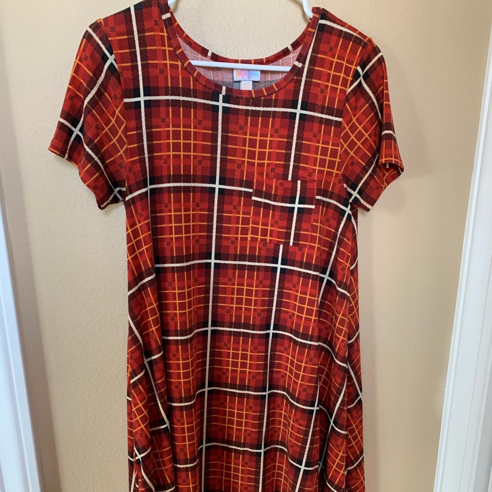 Red Plaid Carly Dress